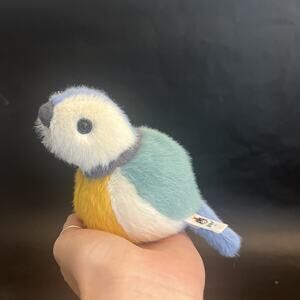 Jellycat Blue Tit Bird 5" Plush Stuffed Animal Blue And Yellow RETIRED